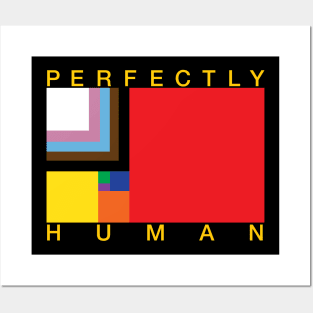 Perfectly Human - Progress Pride Flag Posters and Art